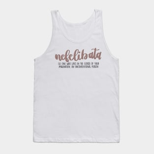 Nefelibata Aesthetic Word Definition Tank Top